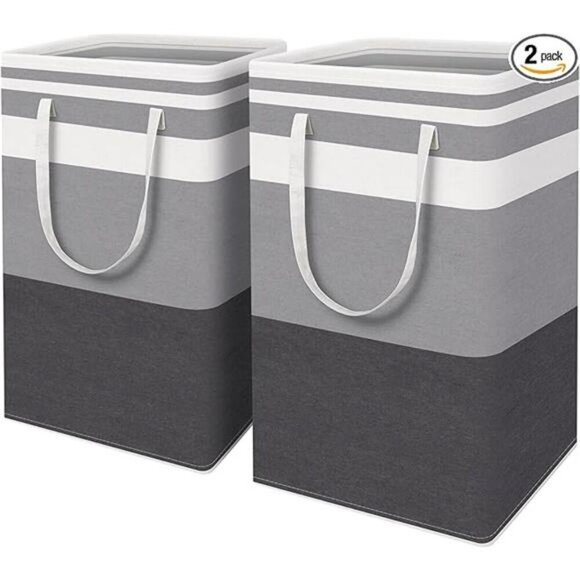 Large Laundry Hamper Waterproof Collapsible Basket with Handles 2 Pack 88L - Picture 7 of 7